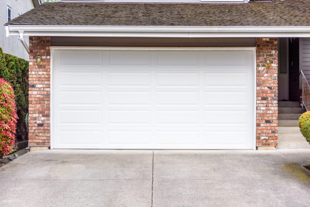 white garage door